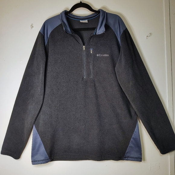 Columbia Men's Fleece ½ Zip Pocket Winter Sweater, XL, grey. - Picture 2 of 16